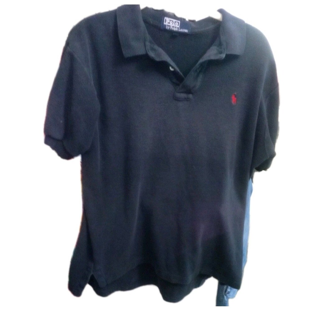 Men's Polo Ralph Lauren Polo Shirt XL Black Casual Golf Fun